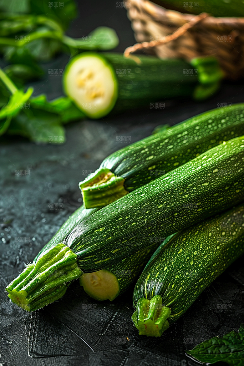西葫芦白瓜美食摄影图