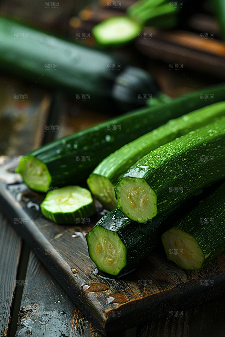 西葫芦果实食材摄影图