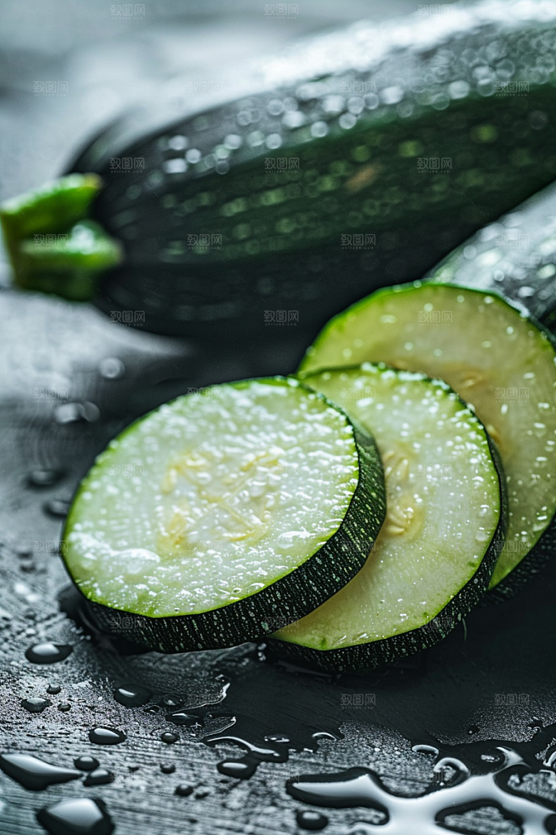 西葫芦食材清新摄影图