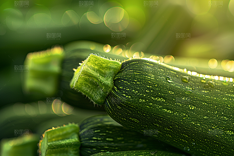 西葫芦自然绿色摄影图