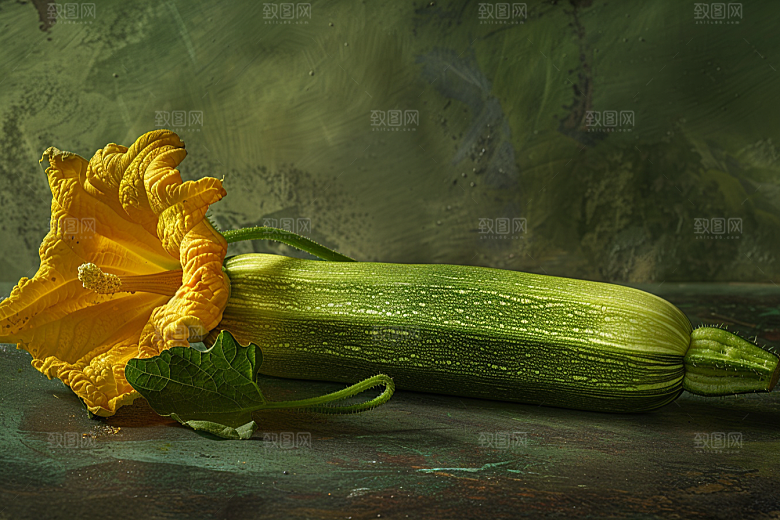 西葫芦自然绿色摄影图
