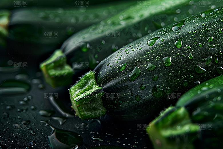 西葫芦绿色菜瓜摄影图