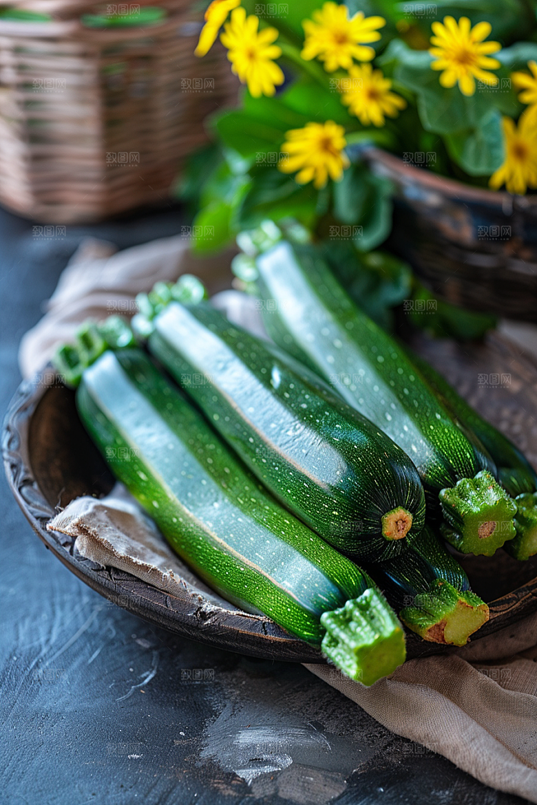 西葫芦果实自然摄影图