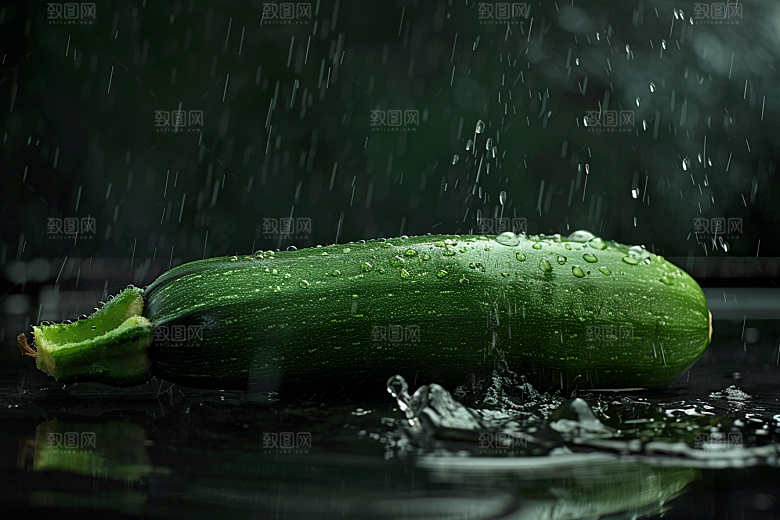 西葫芦自然绿色摄影图