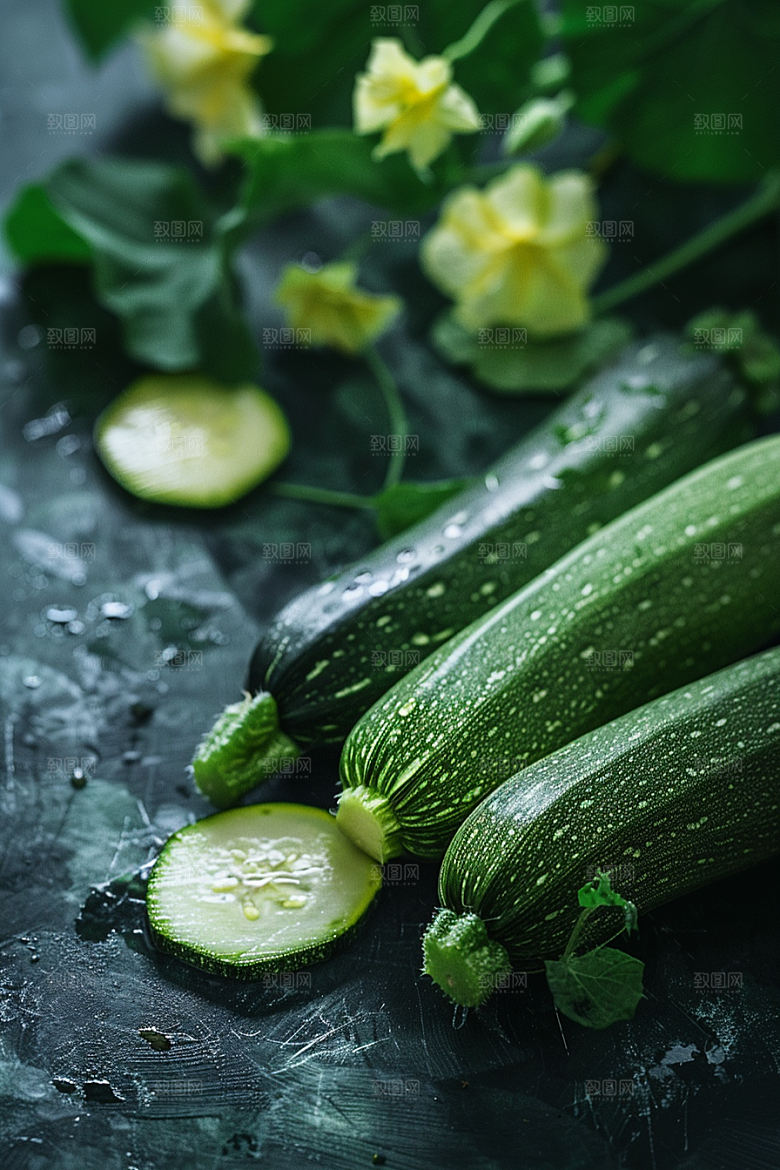 西葫芦果实蔬菜摄影图