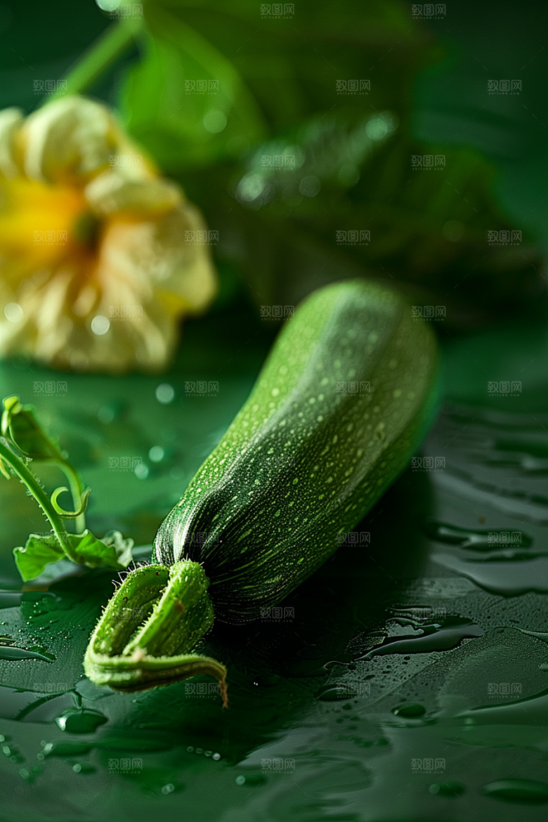 西葫芦绿色美食摄影图