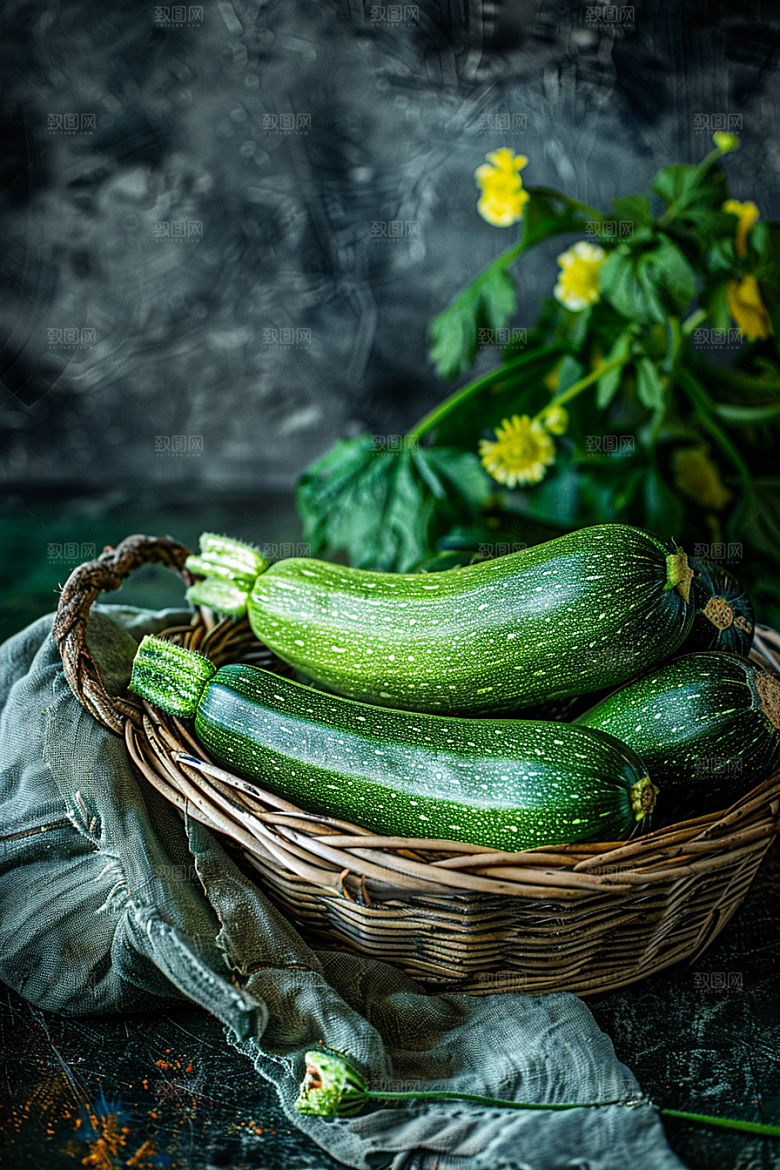 西葫芦美食蔬菜摄影图