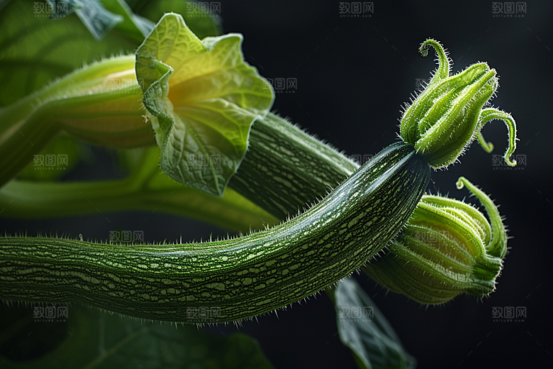 西葫芦菜瓜绿色摄影图