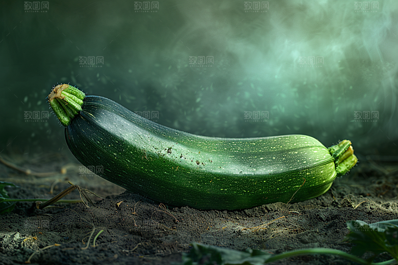 西葫芦果实绿色摄影图