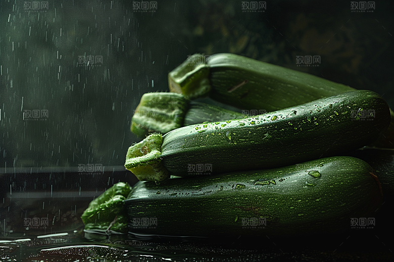 西葫芦白瓜自然摄影图
