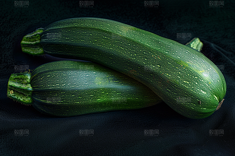 西葫芦清新食材摄影图