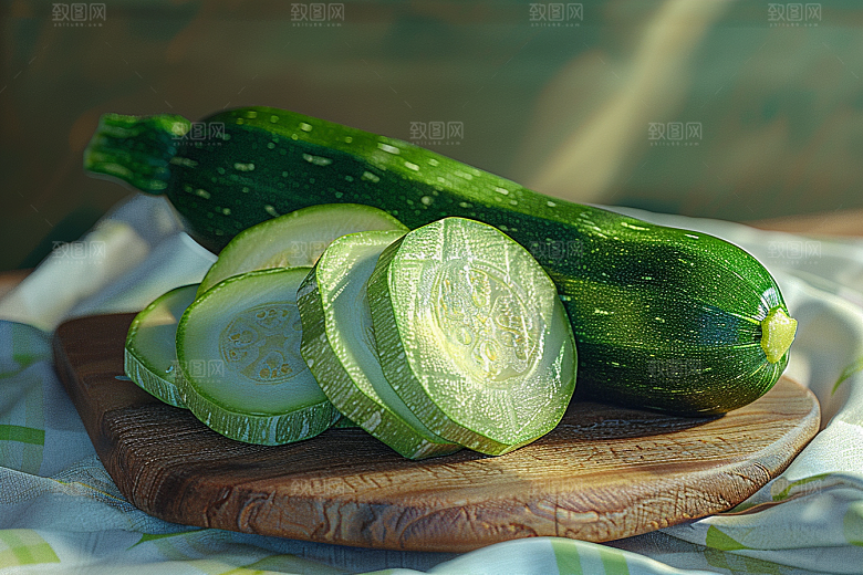 西葫芦白瓜食材摄影图