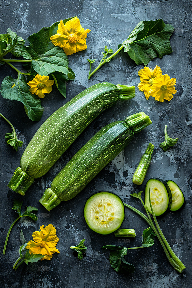 西葫芦美食蔬菜摄影图