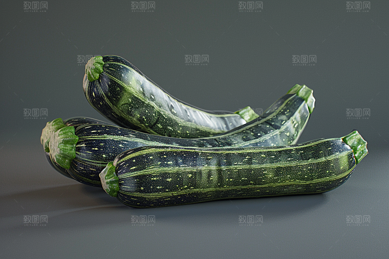 西葫芦清新蔬菜摄影图