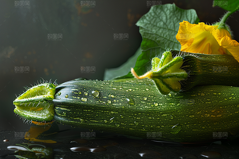 西葫芦瓜果食材摄影图