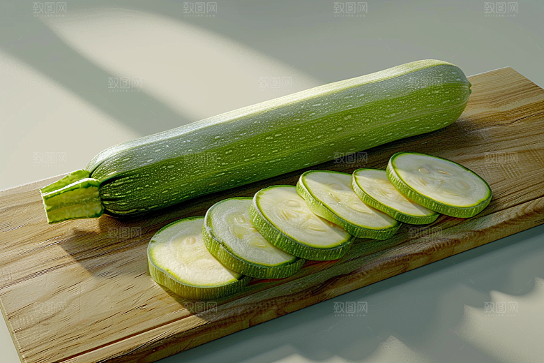 西葫芦美食清新摄影图