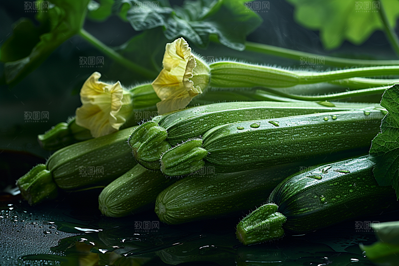 西葫芦蔬菜自然摄影图
