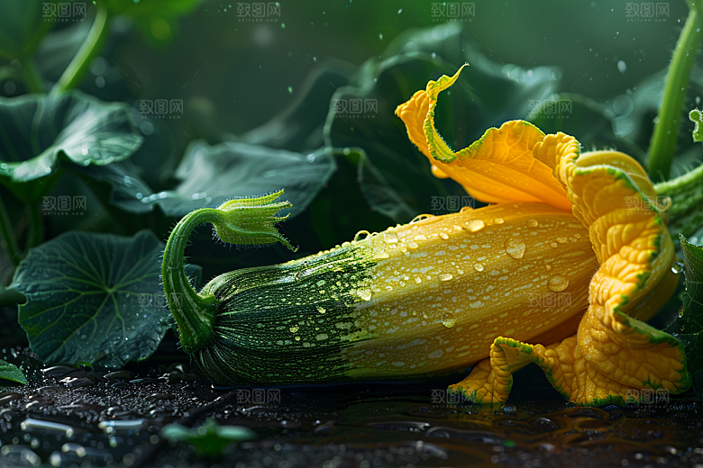 西葫芦自然蔬菜摄影图