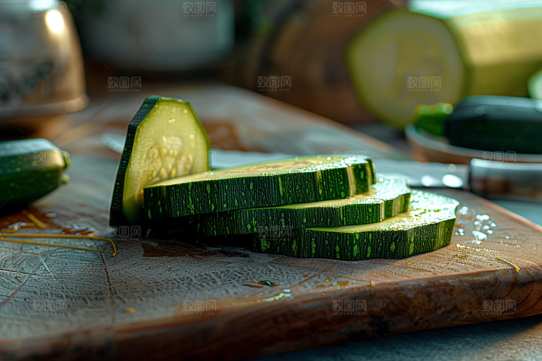 西葫芦菜瓜清新摄影图