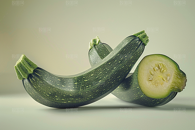 西葫芦瓜果美食摄影图