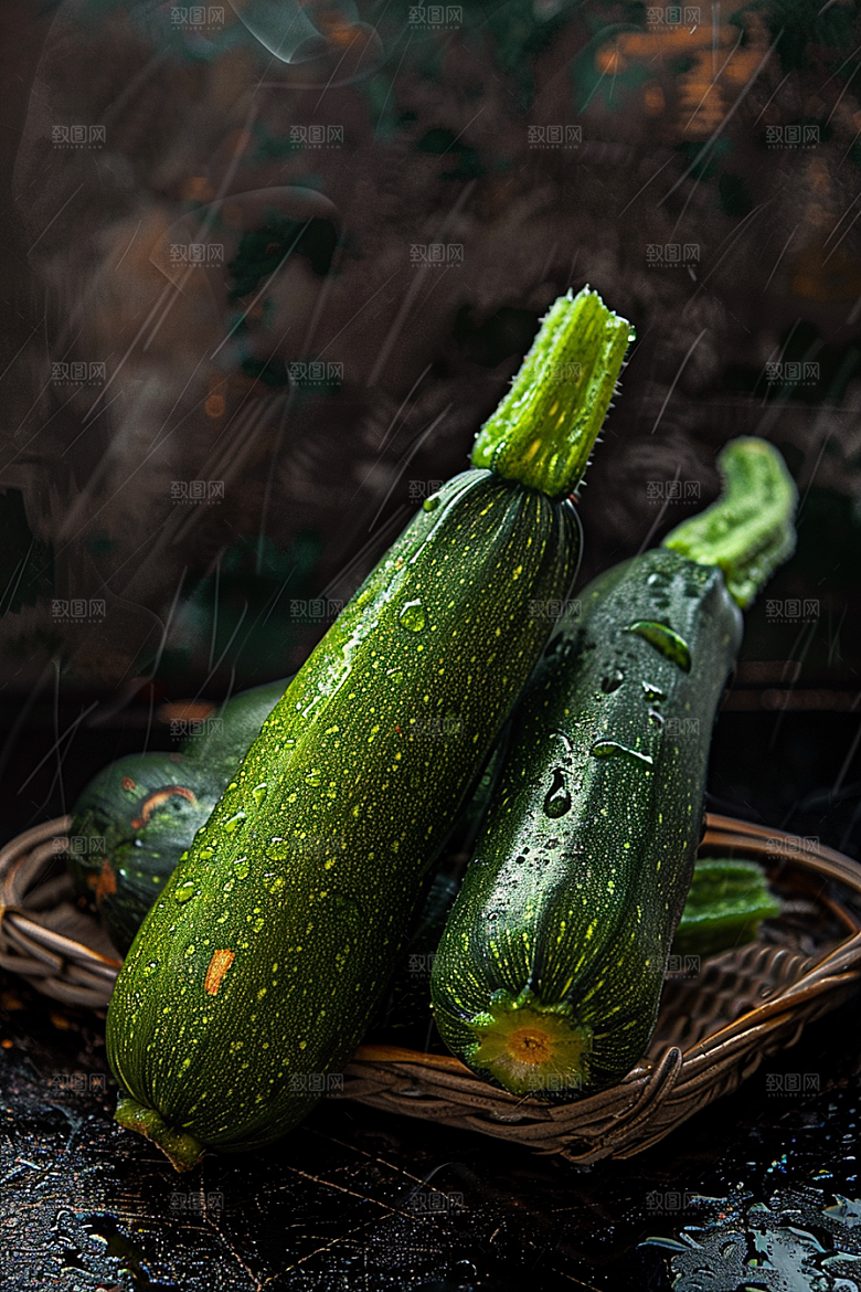 西葫芦食材绿色摄影图
