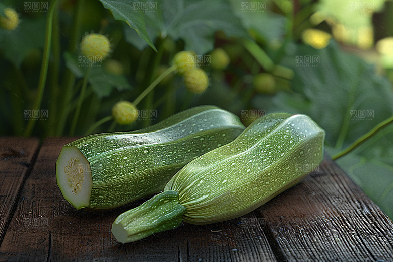 西葫芦果实食材摄影图