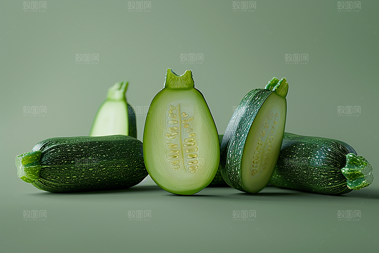 西葫芦菜瓜高清摄影图
