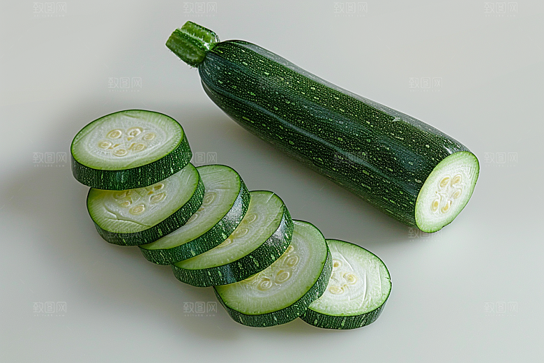 西葫芦菜瓜食材摄影图