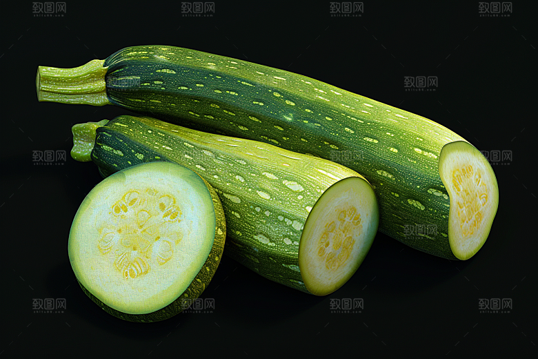 西葫芦菜瓜美食摄影图