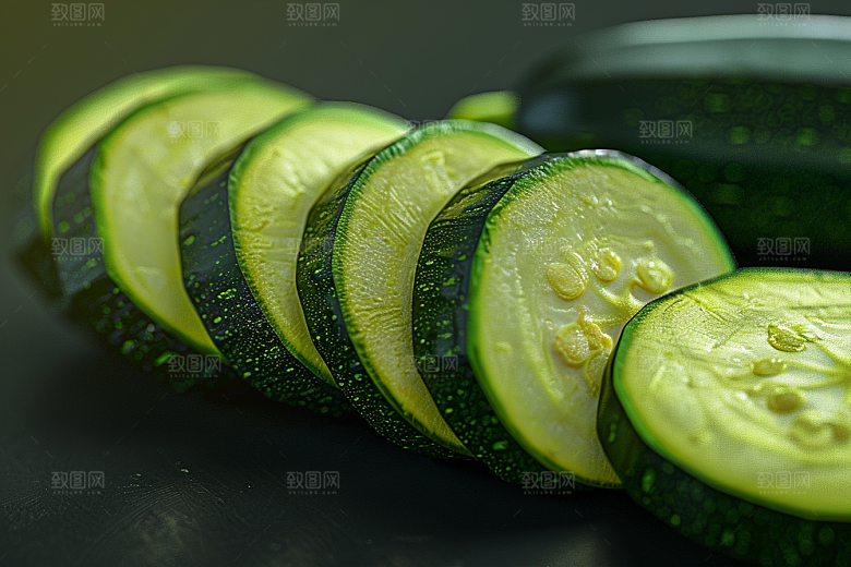 西葫芦绿色白瓜摄影图