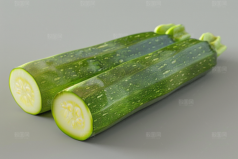西葫芦白瓜自然摄影图