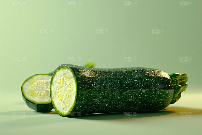 西葫芦清新美食摄影图