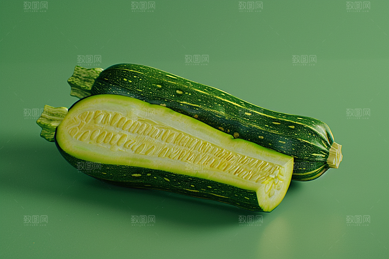 西葫芦瓜果食材摄影图