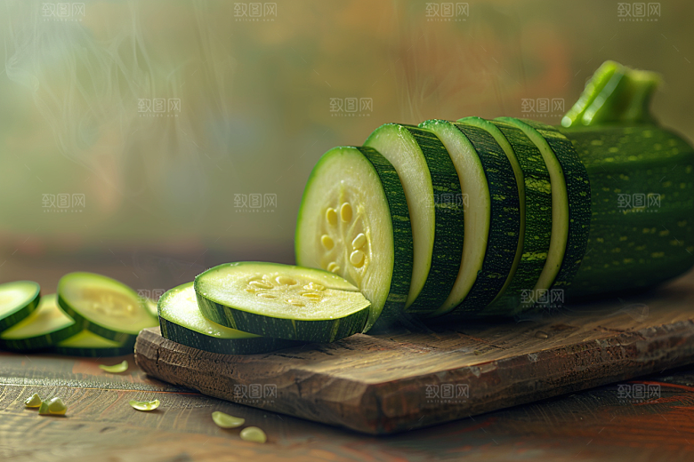 西葫芦自然食材摄影图