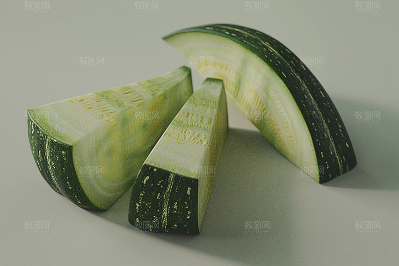 西葫芦蔬菜清新摄影图