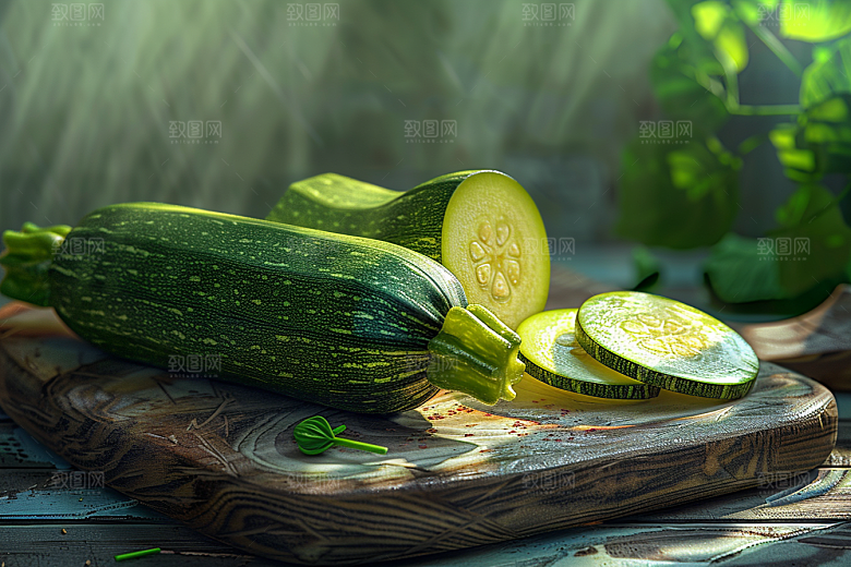 西葫芦绿色自然摄影图