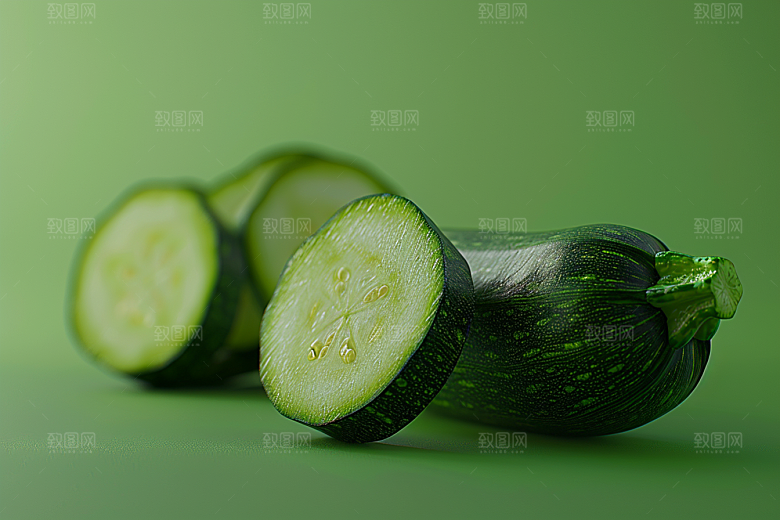 西葫芦绿色白瓜摄影图