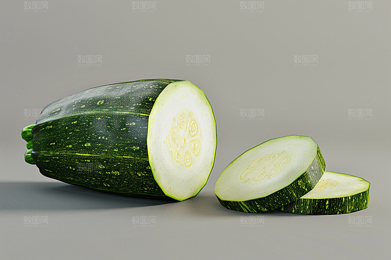 西葫芦白瓜美食摄影图