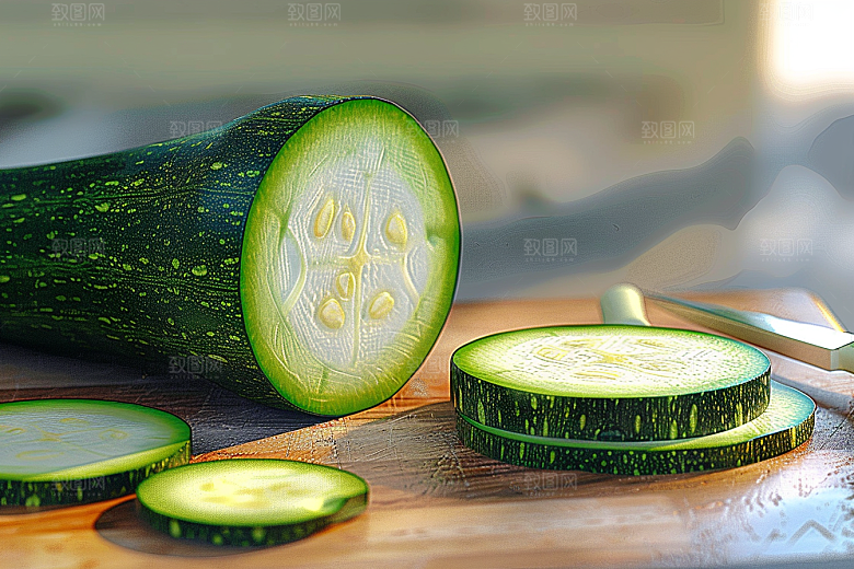 西葫芦美食蔬菜摄影图