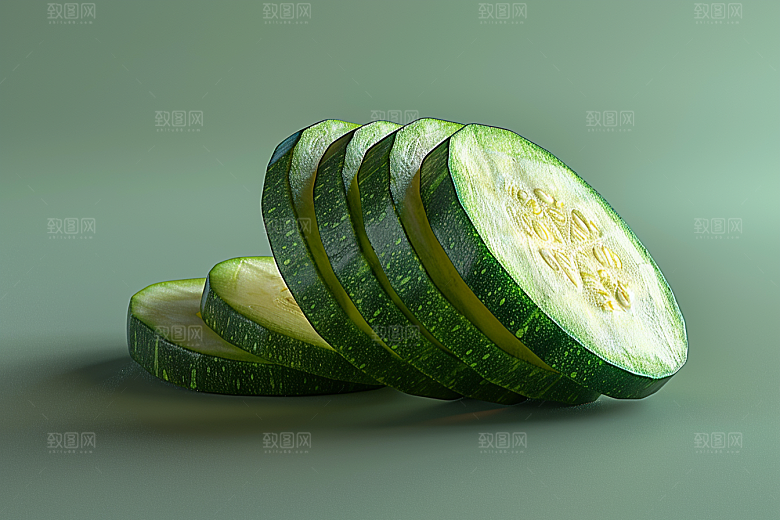西葫芦食材绿色摄影图