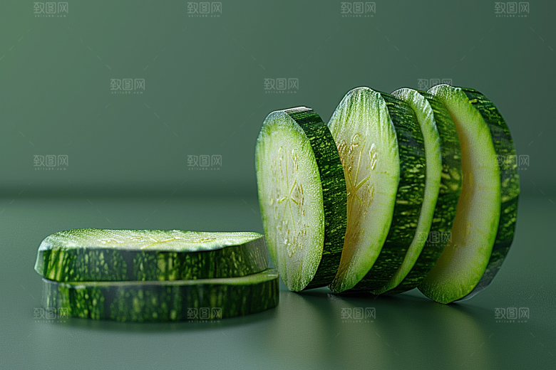 西葫芦清新蔬菜摄影图