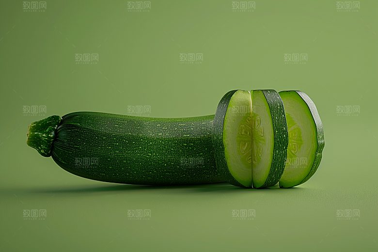 西葫芦清新蔬菜摄影图