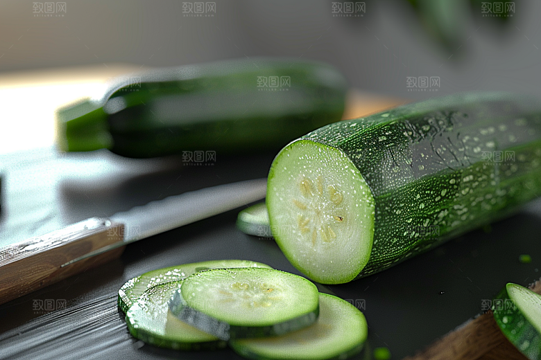 西葫芦菜瓜果实摄影图