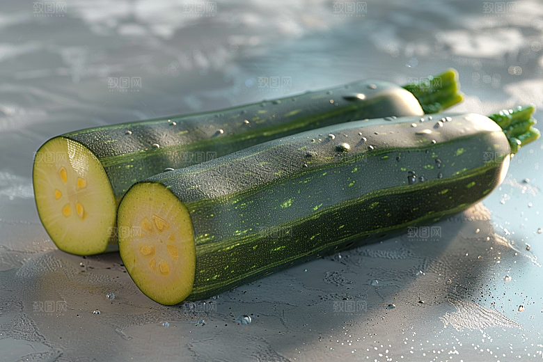 西葫芦绿色美食摄影图