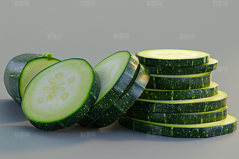 西葫芦自然食材摄影图