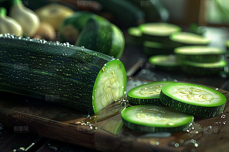 西葫芦美食菜瓜摄影图