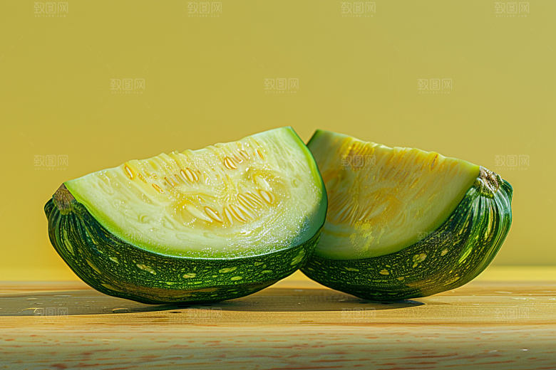 西葫芦清新美食摄影图