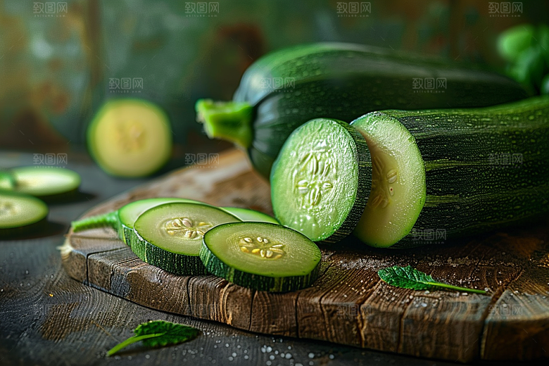 西葫芦瓜果食材摄影图