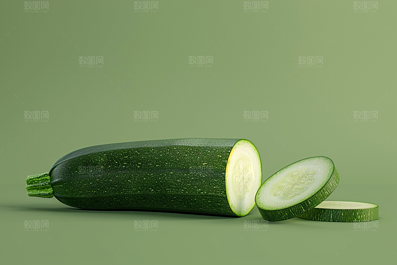 西葫芦瓜果自然摄影图