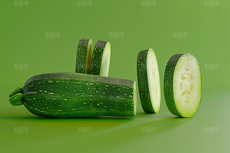 西葫芦清新蔬菜摄影图